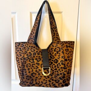 Diana Firenze Leopard Print Tote Bag